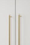 Brushed Gold "Manor" Knurled Cabinet Knobs and Drawer Pulls Euro • Knobs