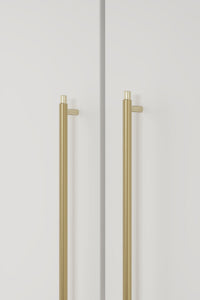 Brushed Gold "Manor" Knurled Cabinet Knobs and Drawer Pulls Euro • Knobs