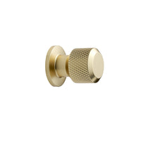 Brushed Gold "Manor" Knurled Cabinet Knobs and Drawer Pulls Euro • Knobs