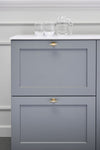 Brushed Gold "Manor" Knurled Cabinet Knobs and Drawer Pulls Euro • Knobs