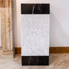 Natural Stone 3 piece Marble Pedestal Stand-alone Sink Toros Black-Carrara White
