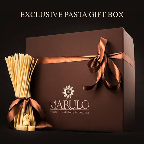 Marulo Exclusive Gourmet Pasta Gift Box – 8 x 1.1 lb (500g) | Bronze Die-Cut | Made in Italy