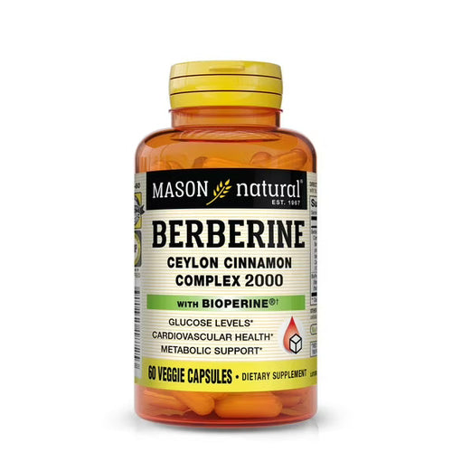 Mason Vitamins INC Natural Berberine Ceylon Cinnamon Complex 60 Veggie Capsules