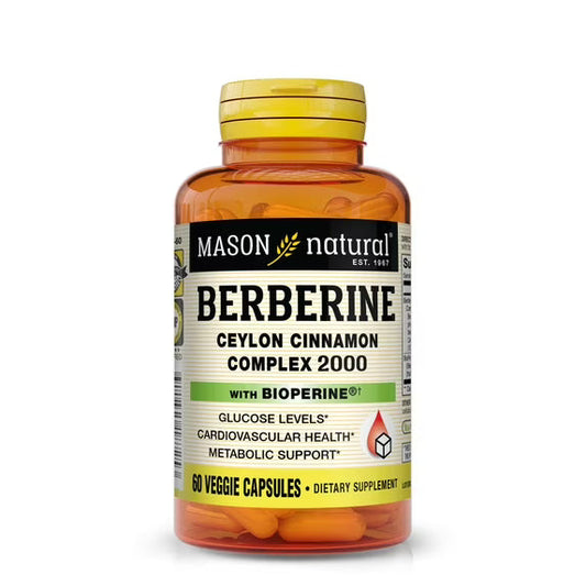 Mason Vitamins INC Natural Berberine Ceylon Cinnamon Complex 60 Veggie Capsules