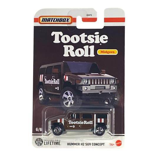 Matchbox Hummer H2 SUV Concept (Tootsie Roll) - Matchbox Candy Series 6/6