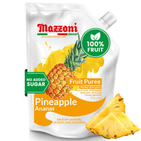 Mazzoni Pineapple Fruit Puree, 100% Fruit, No Sugar Added, 1 kg ( 2.2 lb)