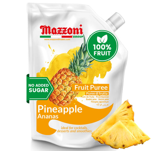 Mazzoni Pineapple Fruit Puree, 100% Fruit, No Sugar Added, 1 kg ( 2.2 lb)