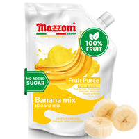 Mazzoni Banana Fruit Puree, 100% Fruit, No Sugar Added 1 kg (2.2 lb)