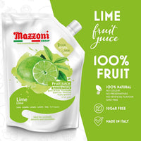 Mazzoni Lime Juice Puree, 100% Pure Lime,  No Sugar Added, 1 kg (2.2 lb)