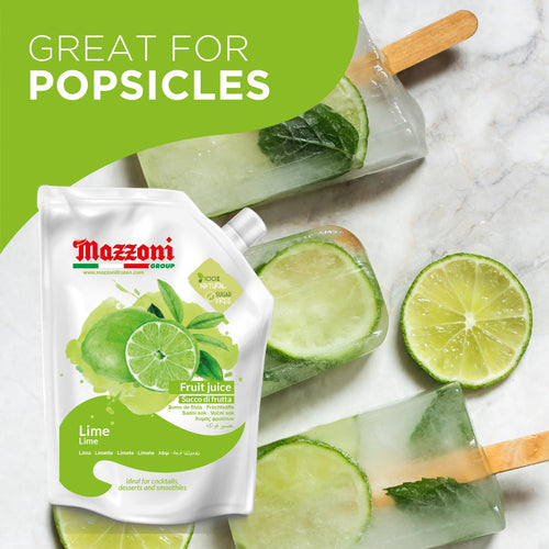 Mazzoni Lime Juice Puree, 100% Pure Lime,  No Sugar Added, 1 kg (2.2 lb)