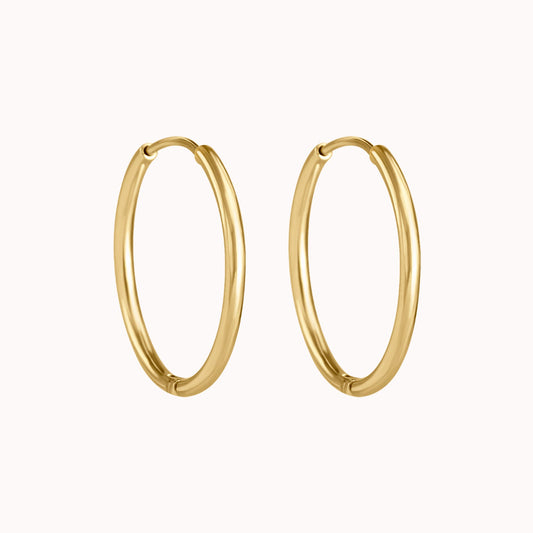 Medium Classic Clicker Hoop Earrings Caris Jewelry