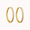 Medium Classic Diamond Hoop Earrings Caris Jewelry