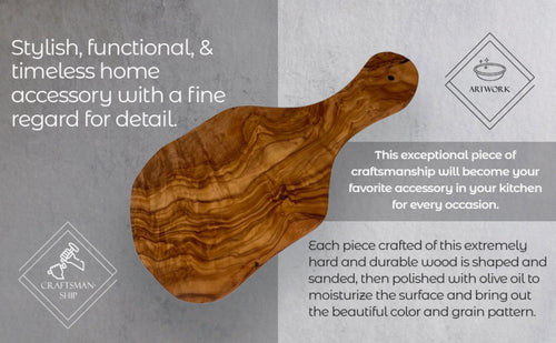 Mediterranean Olive Wood Bread & Butter Set. 2-Pcs