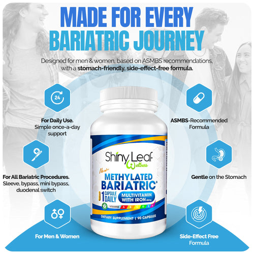 Bariatric Multivitamin with Iron With DHT Original Shampoo and Conditioner Hair Care Bundle
