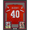 Framed Autographed/Signed Mike Alstott 35x39 Tampa Bay Orange Creamsicle Football Jersey Beckett BAS COA