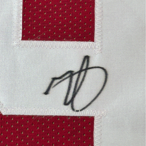 Framed Autographed/Signed Minkah Fitzpatrick 35x39 Alabama Red College Football Jersey JSA COA
