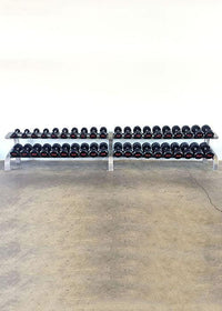 Two Tier 8 Pairs Dumbbell Rack - Muscle D Fitness - Durable 2 Tier 8 Pair Dumbbell Rack