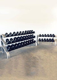 Two Tier 10 Pairs Dumbbell Rack - Muscle D Fitness - Durable 2 Tier 10 Pairs Dumbbell Rack