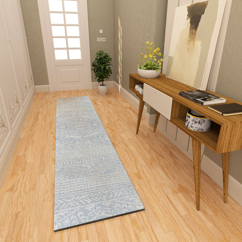 Premium Hand-Tufted Rug Made of 100% Wool  - Morning Mist - 2x10 Feet