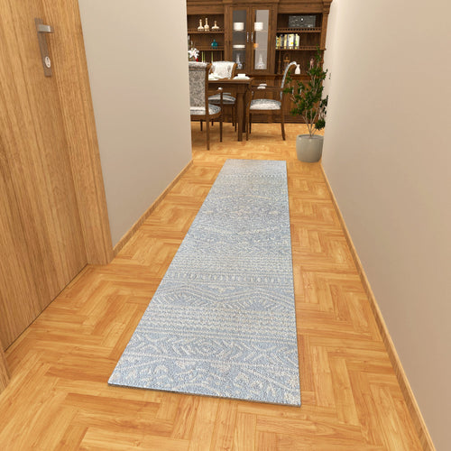 Premium Hand-Tufted Rug Made of 100% Wool  - Morning Mist - 2x10 Feet