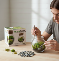 MossBowl- Grow Your Own Beautiful Moss Garden, Complete Kit Come with 3 Mosses!