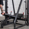 Excel Vertical Leg Press - Muscle D Fitness - Plate Load Leg Press - Adjustabe Back Pad - Weight Storage Pegs - Safety stops