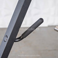 Excel Vertical Leg Press - Muscle D Fitness - Plate Load Leg Press - Adjustabe Back Pad - Weight Storage Pegs - Safety stops