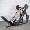 Excel Linear Hack/Leg Press - Muscle D Fitness - Plate Load Hack Squat Combo - Weight Storage Pegs - Adjustable Foot Plate / Back Pad