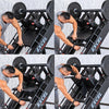 Excel Linear Hack/Leg Press - Muscle D Fitness - Plate Load Hack Squat Combo - Weight Storage Pegs - Adjustable Foot Plate / Back Pad