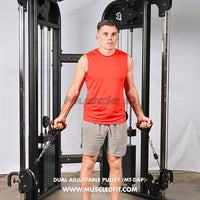 Muscle D Fitness 88" Dual Adjustable Pulley – Compact Cable Machine