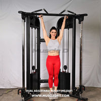 Muscle D Fitness 88" Dual Adjustable Pulley – Compact Cable Machine