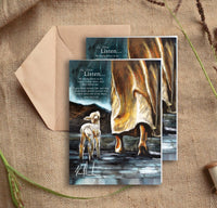 'My Sheep Listen to My Voice' Greeting Card