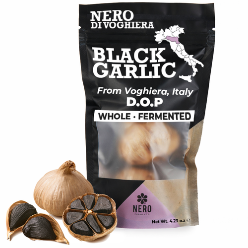 NERO FERMENTO Italian Whole Black Garlic 4.23 oz (3-4 bulbs)