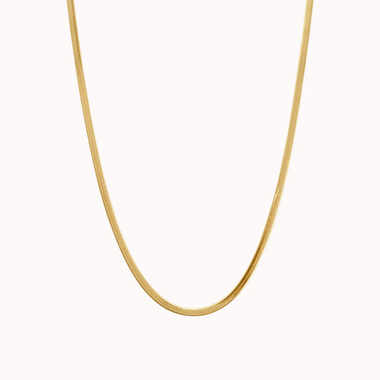 Antonia Herringbone Chain Necklace Caris Jewelry