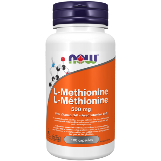 NOW Foods L-Methionine Powder, USP Grade, 500 Grams (1.1 lbs)