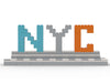 NYC Sign Custom Brick-Compatible – Modern Display Build (White & Light Gray Base)