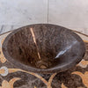 Narcist Brown Marble V-Shape Tapered Sink Polished (D)16" (H)6"