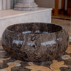Narcist Brown Marble Vessel Sink High-Gloss Polished