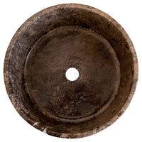 Narcist Brown Marble Vessel Sink High-Gloss Polished (D)16" (H)6.5"