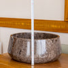 Narcist Brown Marble Vessel Sink High-Gloss Polished (D)16" (H)6.5"