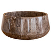 Narcist Brown Marble Vessel Sink High-Gloss Polished (D)16" (H)6.5"