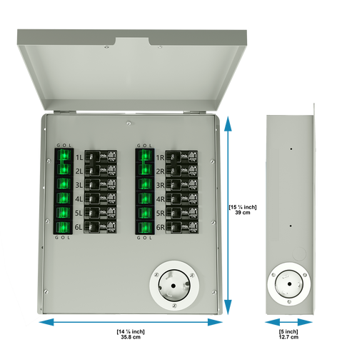 12-Circuit 120/240V 50A Non-Automatic Transfer Switch