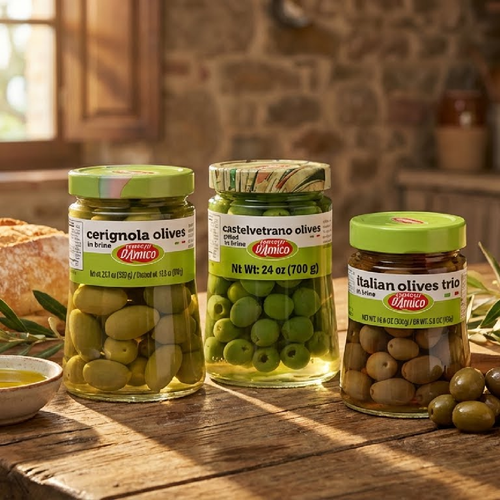 Fratelli D'Amico, Castelvetrano olive (Pitted), Family-Size . 24oz, (700 g)