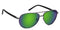 Polarized Amber with Green Mirror / No Bifocal/Reader (Plano) ($90) / Gun Metal/Glossy Black