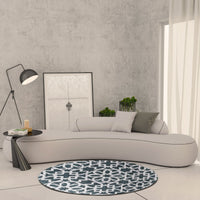 Premium Hand-Tufted Rug Made of 100% Wool  - Noir Grid - 5x5 Feet