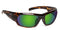Polarized Amber with Green Mirror / No Bifocal/Reader (Plano) ($90) / Tortoise
