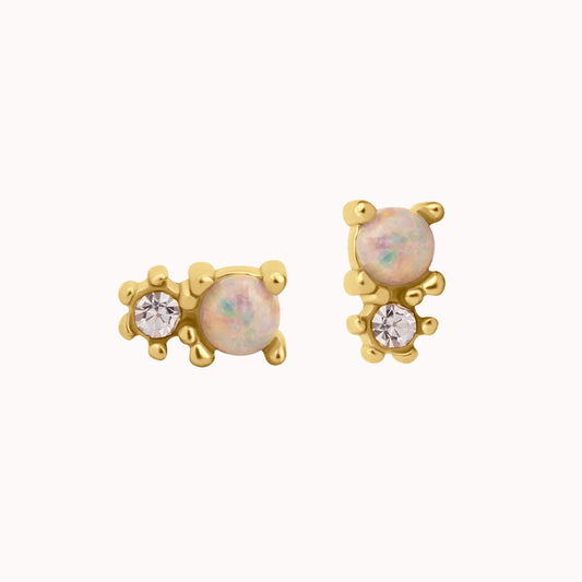Northern Lights Opal Stud Earrings Caris Jewelry