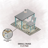 Premium Hand-Tufted Rug Made of 100% Wool  - Northern Tale - 4x6 Feet