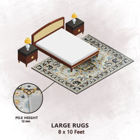 Premium Hand-Tufted Rug Made of 100% Wool  - Northern Tale - 8x10 Feet