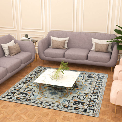 Premium Hand-Tufted Rug Made of 100% Wool  - Northern Tale - 6x6 Feet